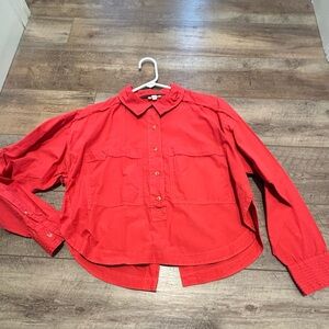 Pilcro Vibrant Red Top